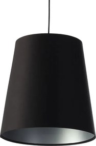 Czarno-srebrna lampa wisząca stożek nad stół - S404 G5-S10