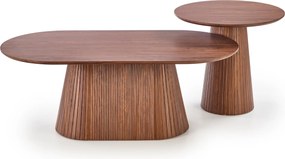 Stolik kawowy okrągły Stellis 60 cm - orzech