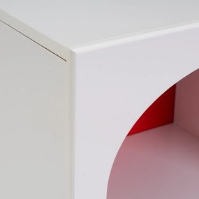 Czerwono-biały regał 76x70 cm – Casa Selección