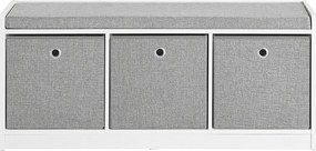 Ławka na buty z i siedzisko i 3 koszami FSR65-DG