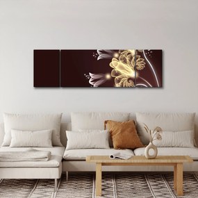 Obraz - Świecące kwiaty (170x50 cm)