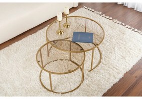 Zestaw stolików konferencyjnych Aurum Gold and Bronze 80 cm, 2 szt.