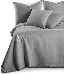 Szara narzuta z szenilu 220x240 cm Talo – Filumi