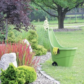 Taczka ogrodowa LOAD &amp; GO 55L oliwka PROSPERPLAST