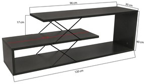 Stolik TV Zigzag Anthracite
