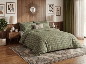 PrzytulneMieszkanie.pl PrzytulneMieszkanie.pl Pościel z bawełny renforcé BLOMORA zielona Rozmiar pościeli: 70 x 90 cm | 140 x 220 cm