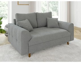 Szara sofa z materiału bouclé 150 cm Ariella – Ropez