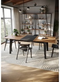 Rozkładany stół z blatem w dekorze orzecha 100x180 cm Shadow – TemaHome