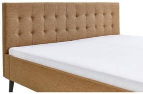 Brązowe tapicerowane łóżko dwuosobowe 180x200 cm Empire – Meise Möbel