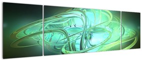 Obraz zielonej abstrakcji (170x50 cm)