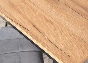 Stół rozkładany Sinenko dąb craft/czarny – prostokątny stół z płyty laminowanej 80–200 cm z 2 wkładkami