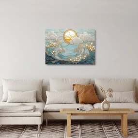 Obraz na szkle - 3D perły w oceanie (70x50 cm)