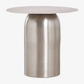 Okrągła Szafka Nocna Ø40 Cm Alliser Clear Brush & Clear Brush - Sklum