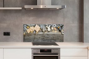 Panel szklany do Kuchni Gałązki Jodły i Prezenty