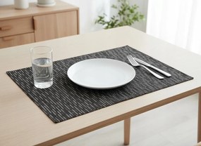 Podkładka pod Talerz Czarna Mata na Stół 33x45cm dekoracyjna Tekstylna