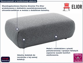 Popielata melanżowa pufa na nóżkach K1-C61