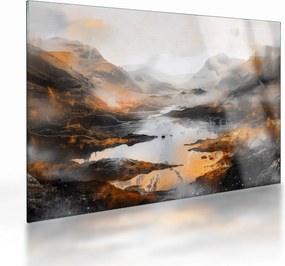 Obraz na szkle - Malowanie górskich krajobrazów (70x50 cm)