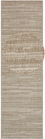Dywan dwustronny zewnętrzny Gemini chodnikowy brązowo-kremowy 80 cm x 350 cm