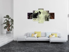 Obraz - Księżyc w pełni nad powierzchnią (125x70 cm)