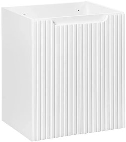 Biała ryflowana szafka łazienkowa pod umywalkę H9-Z64