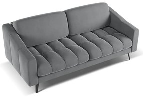 Szara aksamitna sofa 202 cm Nalu – Makamii