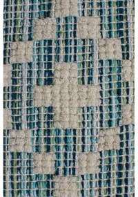 Beżowo-niebieski bawełniany chodnik Flair Rugs Leela, 60x200 cm