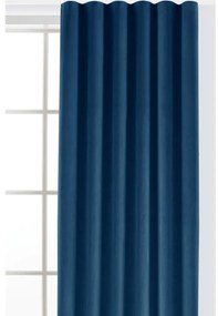 Niebieska aksamitna zasłona częściowo zaciemniająca (dimout) 265x225 cm Velto – Filumi
