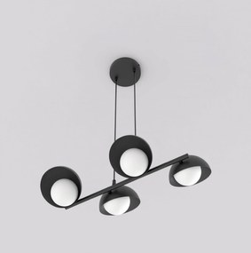 Bloom 4 Black – designerska lampa wisząca z regulowanym zawieszeniem, idealna do nowoczesnych wnętrz.