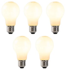 Zestaw 5 ściemnianych żarówek LED E27 z opalem 7W 806 lm 2200K