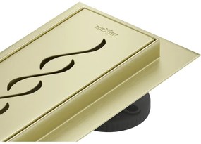 Mexen Flat 360° M18 odpływ liniowy obrotowy 100 cm, złoty szczotkowany - 1A23100-40