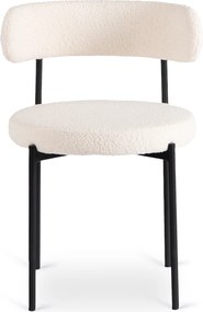 Zestaw Stół Rozkładany LUIGI 160-240 cm Biały Marmur/Czarny i 4 Krzesła TULSA Kremowe Nowoczesne