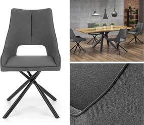 Tapicerowane krzesło z krzyżującą się podstawą K409