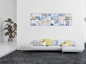 Obraz - Geometryczne kształty na ścianie (170x50 cm)