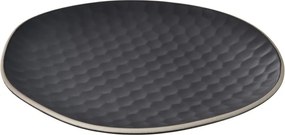 Czarny kamionkowy talerz do serwowania Tea Time – Orion