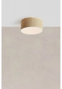 Beżowa lampa sufitowa z tekstylnym kloszem Lux – Markslöjd