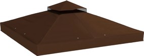 Outsunny Zamienny dach do pawilonu 3 x 3 m, pokrowiec zastępczy z otworami odpływowymi, UPF30+, ochrona przeciwsłoneczna, kawowy | Aosom PL