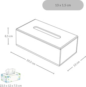 Bambusowy pojemnik na chusteczki SOVO, 25 x 13 cm