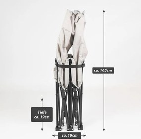 Składany leżak, beżowy, z przenośną torbą