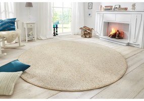 Kremowy okrągły dywan ø 200 cm Wolly – BT Carpet