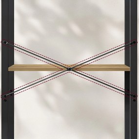 Regał TAYLOR ARTISAN 4 półki 120x66 cm