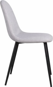 Pakiet 4 krzese z czarnej tkaniny Teok