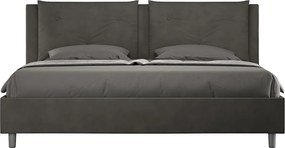 Łóżko bez stelaża tapicerowane 180x210 microfibra Szary Appia