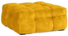 Żółty aksamitny puf Windsor &amp; Co Sofas Vesta