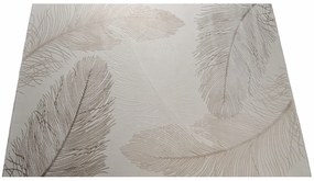 Dywan nowoczesny 3D Anett piórka beżowy 160 cm x 230 cm