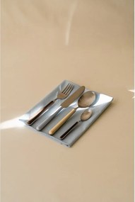 Brązowe/w kolorze srebra sztućce 4 szt. ze stali nierdzewnej dla 1 osoby Noli – noo.ma