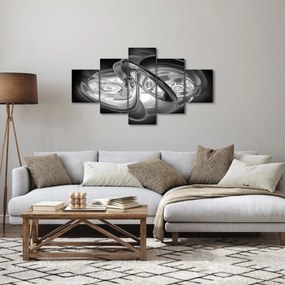 Obraz nowoczesnej szarej abstrakcji (125x70 cm)