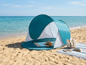 Samorozkładający się namiot plażowy SUNSHADE 190x120 cm, ciemnoniebieski/biały