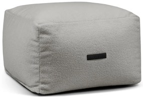 Jasnoszary worek do siedzenia z materiału bouclé Softbox MooG – SLOWDOWN