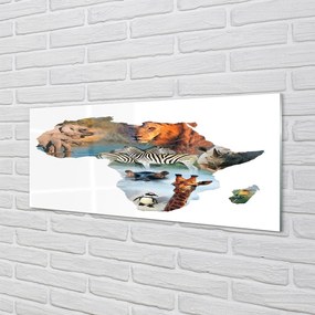 Panel szklany do Kuchni Dzika Fauna: Zebra, Żyrafa i Tygrys