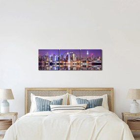 Obraz Manhattanu (z zegarem) (90x30 cm)